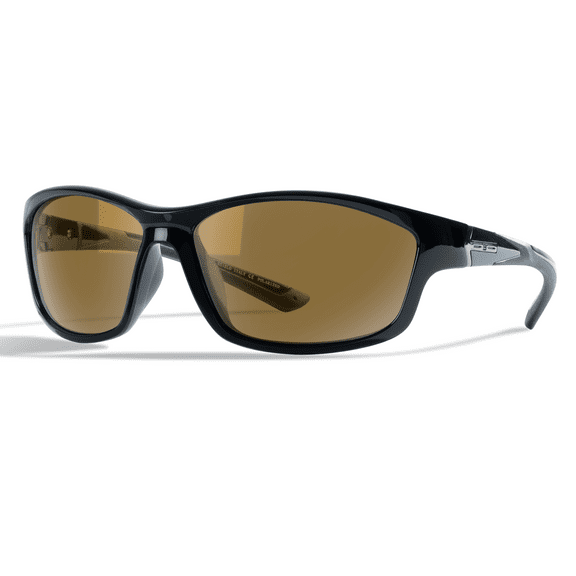 BNUS Corning Glass Lens Polarized Sunglasses for Men & Women Sunglasses Brown Black Frame Italy-made