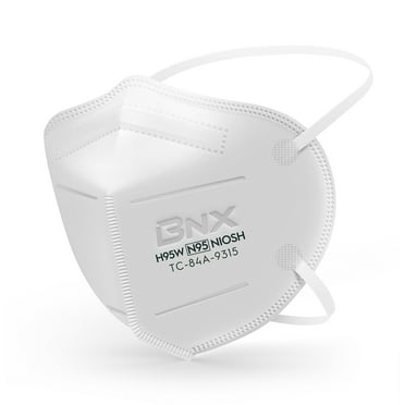 BNX N95 White Respirator Face Mask, 50-Pack, Model H95W