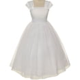 thumbnail image 1 of BNY Corner Girl's Relaxed Fit Cap Sleeved Beaded Flower Dress, Size 6, 1 of 3