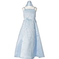 thumbnail image 1 of BNY Corner Satin A-line Dress with Flower Beads for Flower Girl & Big Girl Baby Blue 10 HC1082, 1 of 4