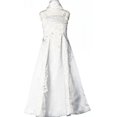 thumbnail image 1 of BNY Corner Satin A-line Dress with Flower Beads for Flower Girl & Big Girl White 16 HC1082, 1 of 4