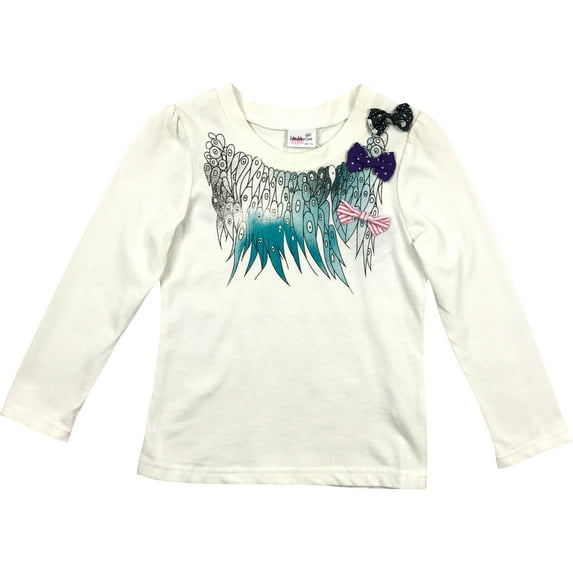 BNY Corner Toddler Little Girl Long Sleeve Bow Casual Cotton T-Shirt Tee Top