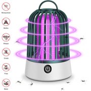 BNYhome 2 in 1 Electric Mosquito Killing Lamp Rechargeable Fly Insect Trap Mosquito Killer Lamp Night Lamp with Cleaning Brush