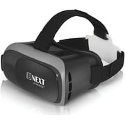 BNext VR Headset Compatible with Android & iPhone - Universal Virtual Reality Goggles for Kids & Adults - Silver 3D VR Glasses for Mobile Viewing & Gaming