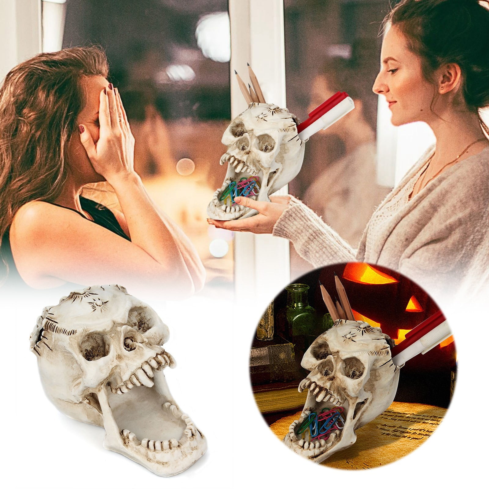 BNisBM, NUOBESTY Office Desk Decor Pen Holder Decorative Makeup Brush