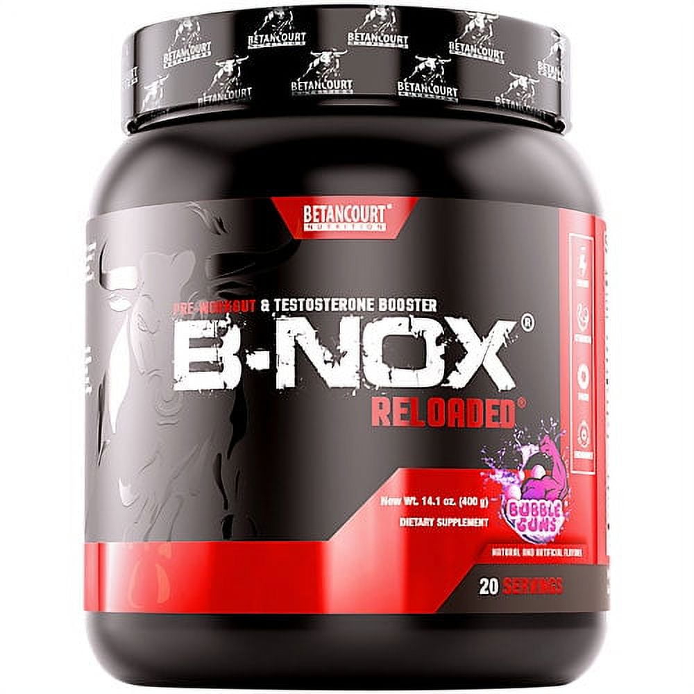BNox Reloaded PreWorkout Testosterone Booster Bubble Guns (14.1 oz