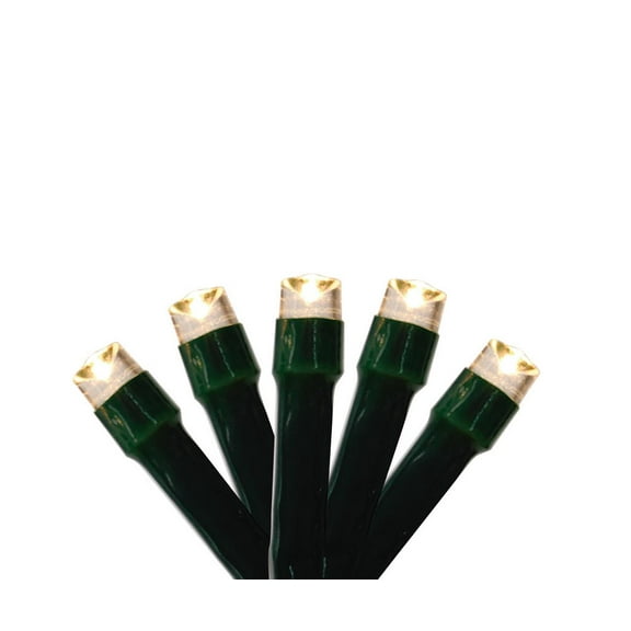 Indoor/Outdoor 100-Count Battery-Operated LED 8-Function Micro Christmas String Lights, Warm White, 24.5', by Holiday Time