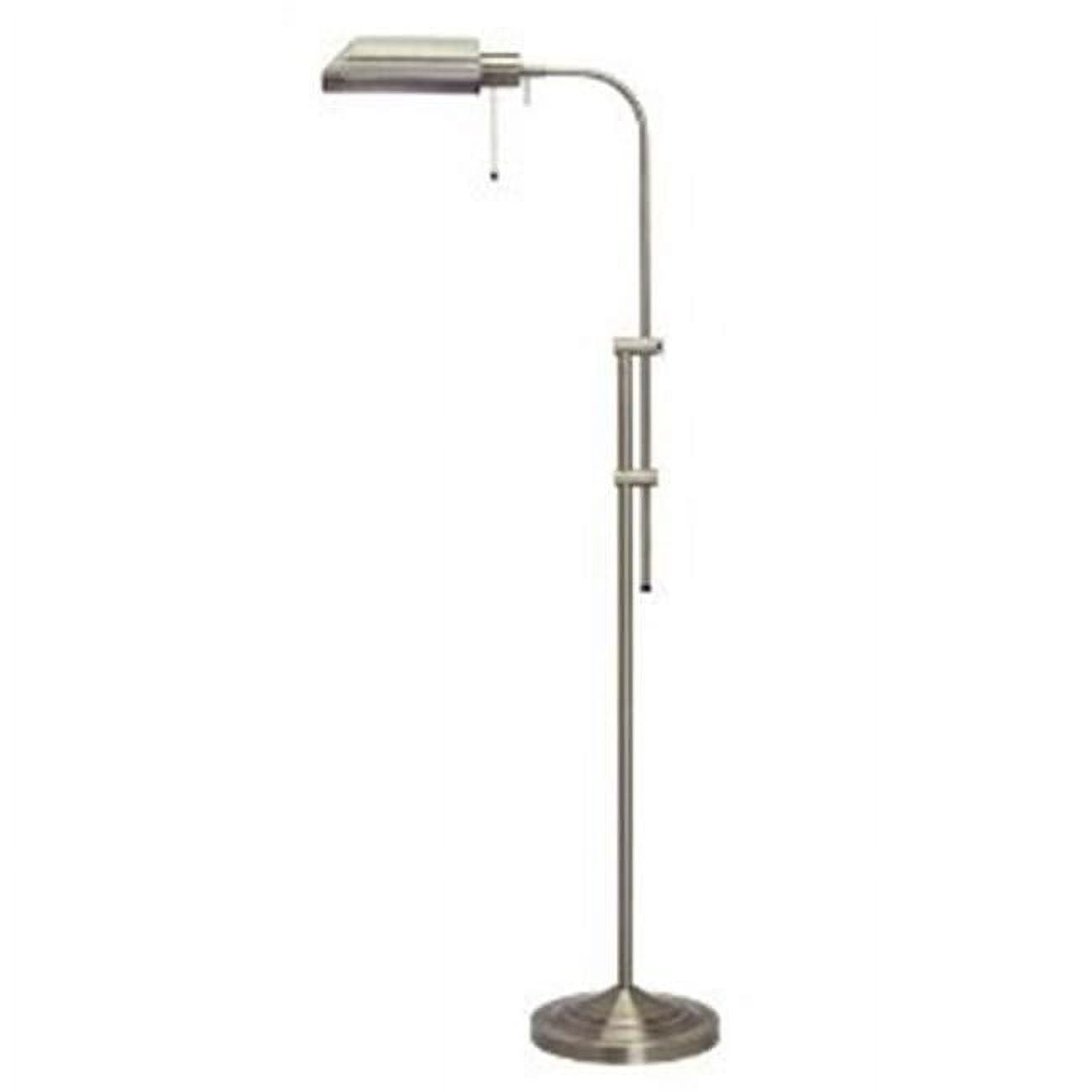 Adjustable Antique Brass Pharmacy Floor Lamp, 46"-57.5"