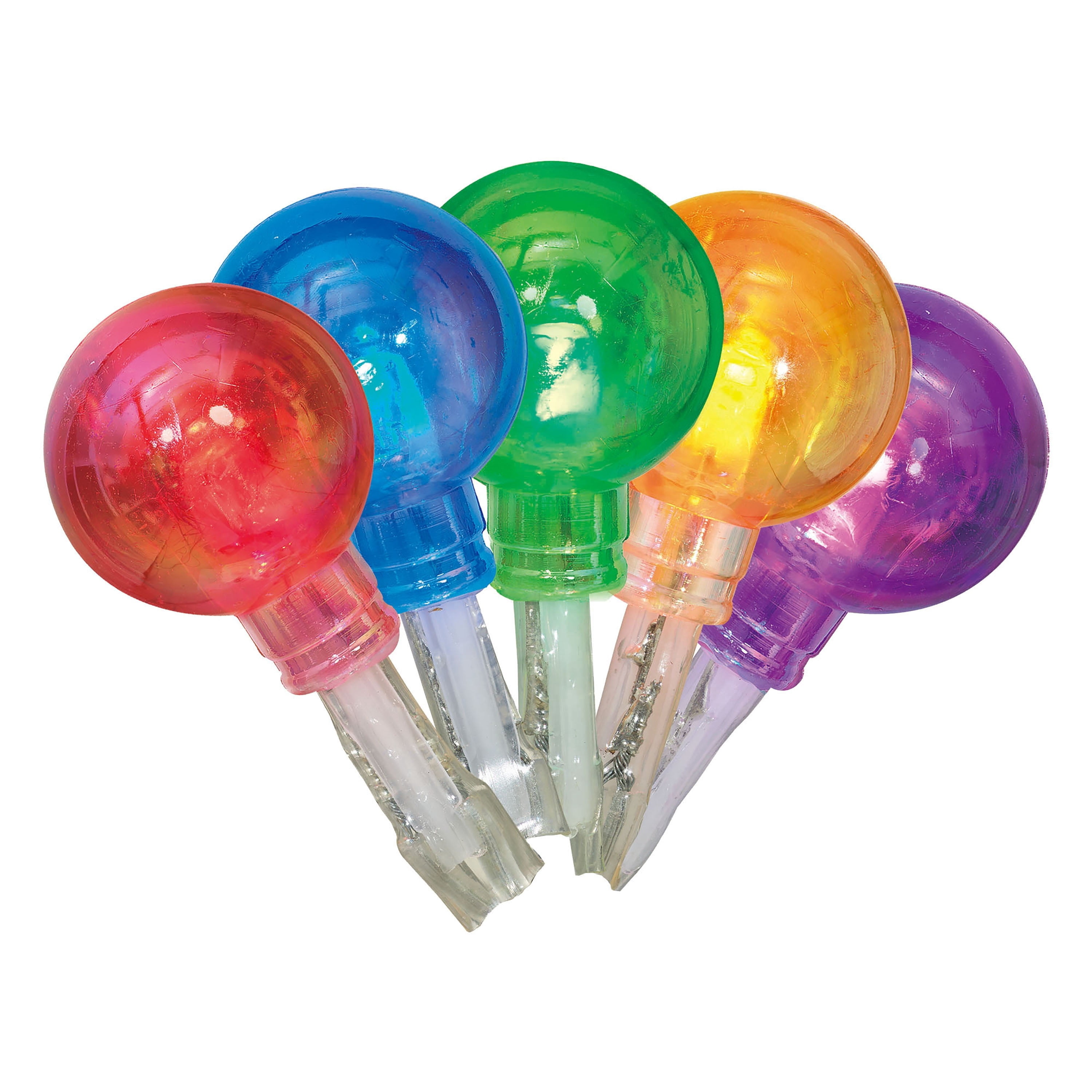 Indoor 20-Count Battery-Operated LED G15 Christmas String Lights, Multicolor, Transparent Wire, 7.9', by Holiday Time