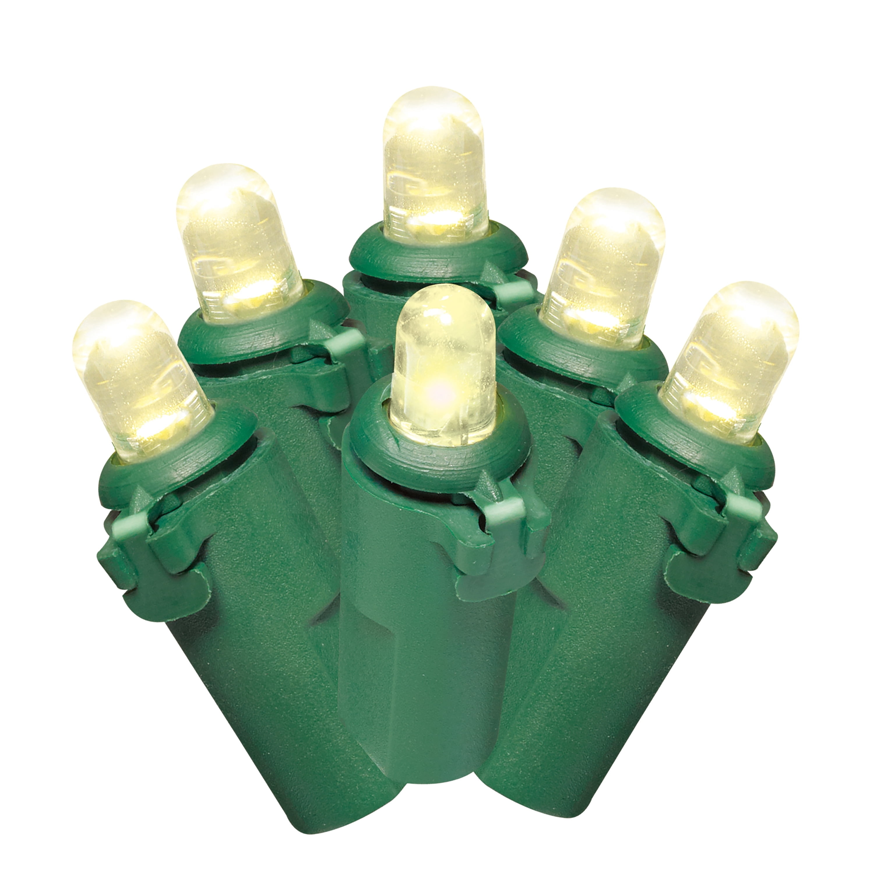 Indoor 20-Count Battery-Operated LED Dome Christmas String Lights, Warm White, Green Wire, 6.5', by Holiday Time