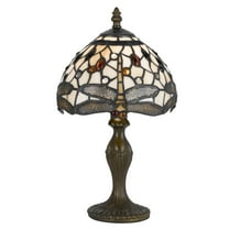 Cal Lighting Tiffany 8.25" Transitional Metal Accent Lamp in Antique Brass
