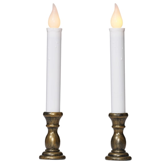 Indoor Battery-Operated LED Candle Lamps, Yellow, 2 Count, by Holiday Time