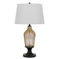 thumbnail image 1 of Cal Lighting 150W 3 Way Fluted Column Glass Table Lamp With Metal Base, 1 of 5