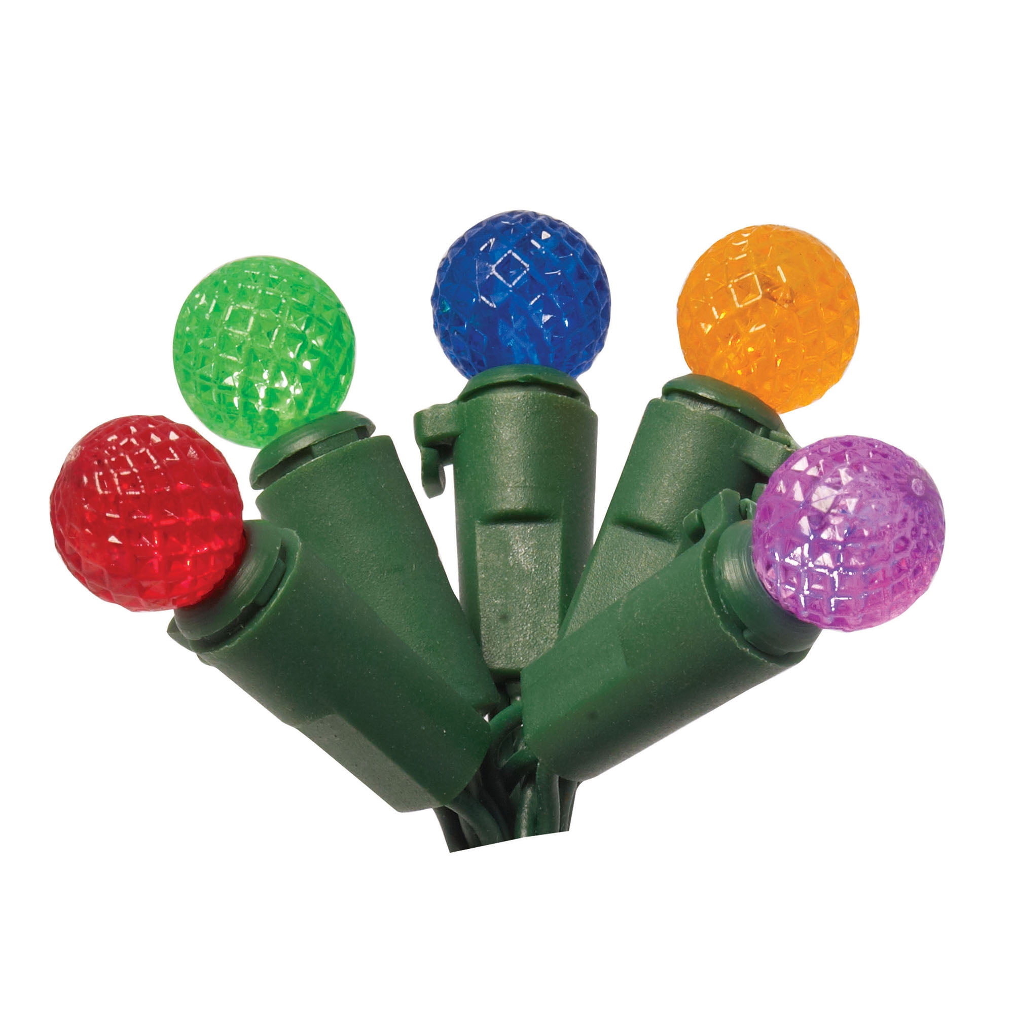 Indoor/Outdoor Battery-Operated 8-Function G12 Christmas String Lights, Multicolor, 12.5', by Holiday Time