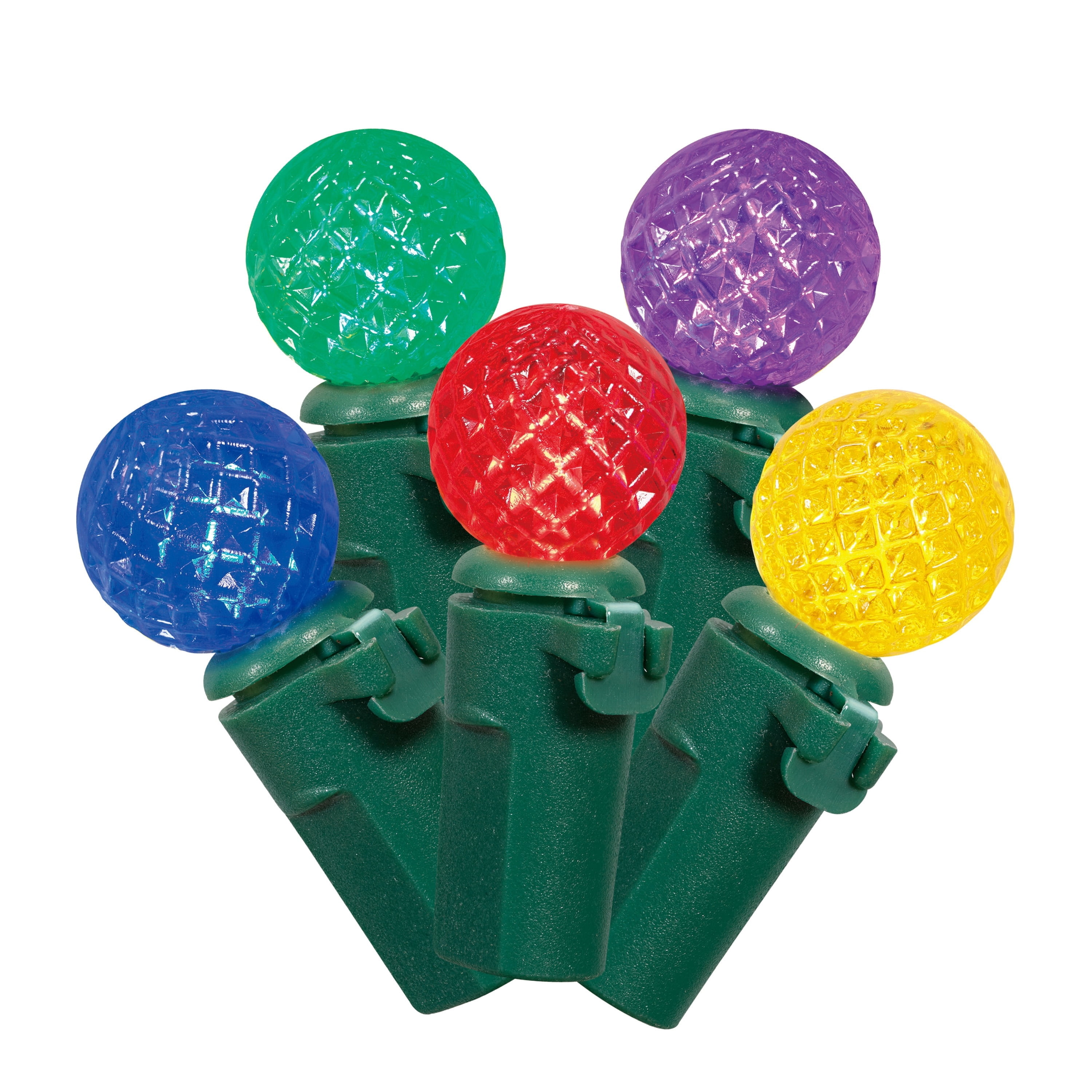 Indoor/Outdoor 50-Count LED 8-Function Mini Christmas String Lights, Multicolor, Green Wire, 12.5', by Holiday Time