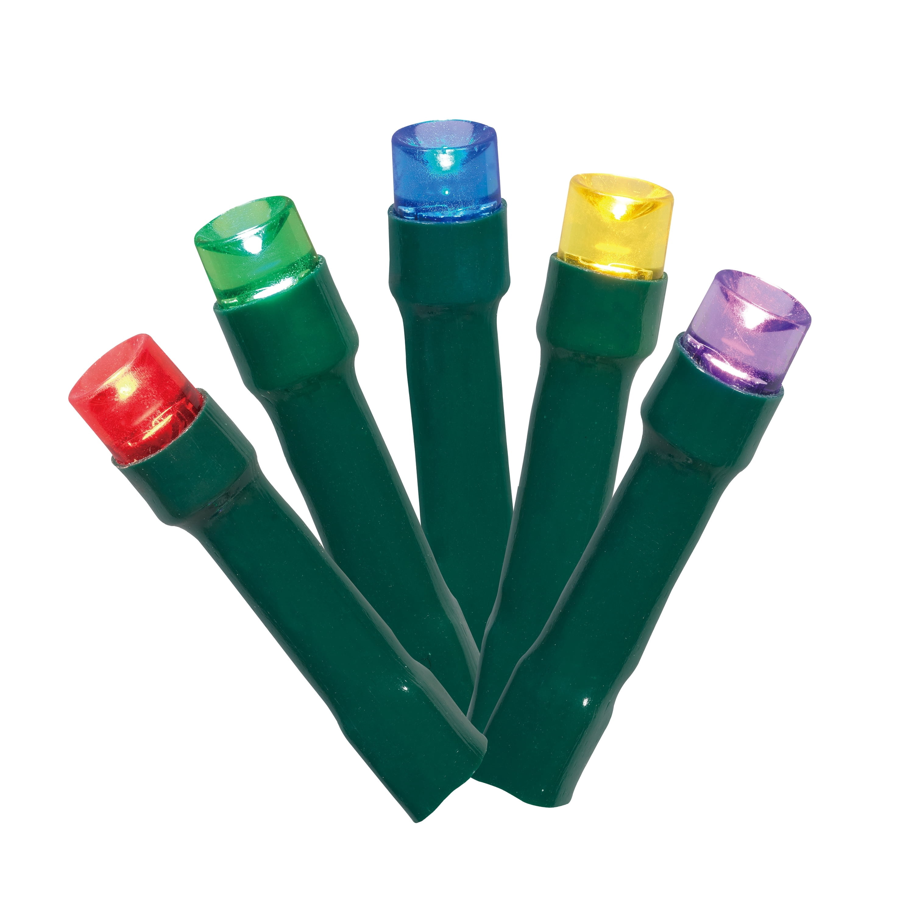 Indoor/Outdoor 50-Count Battery-Operated LED 8-Function Micro Christmas String Lights, Multicolor, Green Wire, 12.5', by Holiday Time