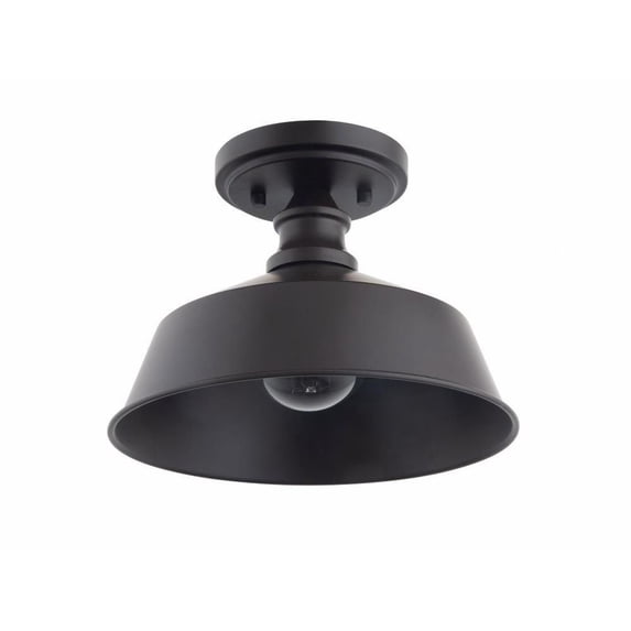 BO101BRZ-Brio Lighting-Bola - 1 Light Semi-Flush Mount In Farmhouse Style-7.38 Inches Tall and 10 Inches Wide-Dark Brown Finish