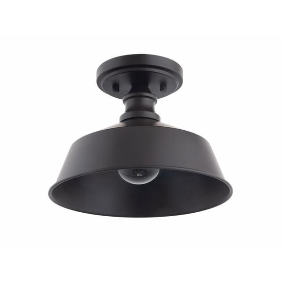 BO101BRZ-Brio Lighting-Bola - 1 Light Semi-Flush Mount In Farmhouse Style-7.38 Inches Tall and 10 Inches Wide-Dark Brown Finish