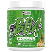 BOA Greens Powder - Organic Superfood Supplement with Fruits and Veggie Blend, Antioxidant, Mushroom Blends - Supports Digestive Health, Gluten Free Non-GMO Vegan Pineapple - 180g