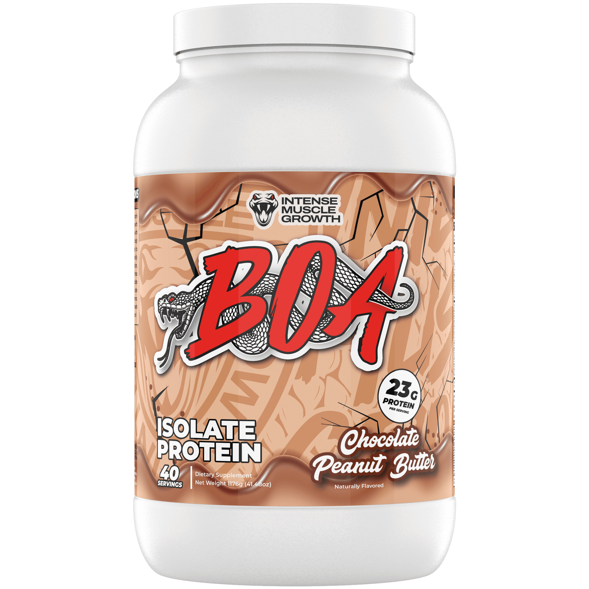 BOA Isolate Protein with Vitamin B6 and Zinc - Low-Sodium Whey Protein Isolate 23g of Protein per Scoop - (Chocolate Peanut Butter - 40 Servings)