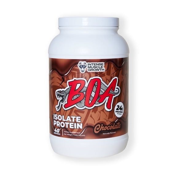 BOA Isolate Protein with Vitamin B6 and Zinc - Low-Sodium Whey Protein Isolate 24g of Protein per Scoop - (Chocolate - 40 Servings)