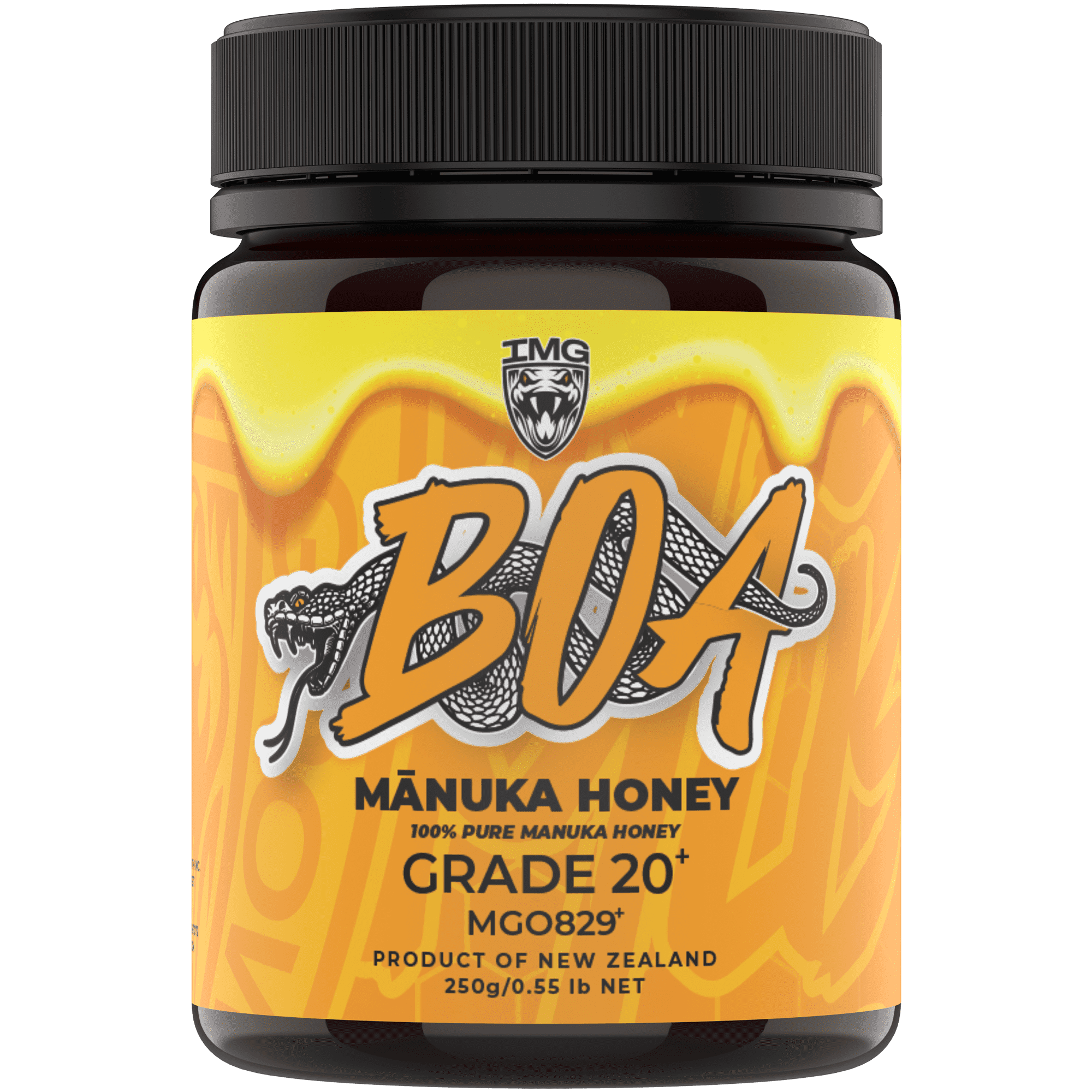 BOA Manuka Honey Grade 20+ (MGO 829+) – 100% Pure New Zealand Honey – Premium Raw Honey – 250g (8.8 oz)