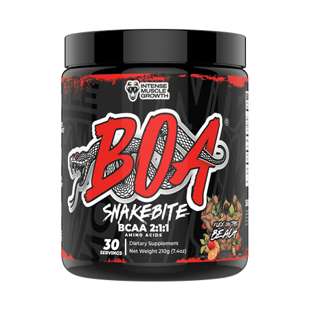 BOA Snakebite Flavored BCAA 2:1:1 Powder - Flex on the Beach (30 Servings)