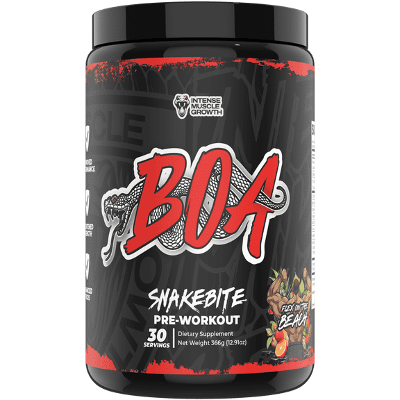 BOA Snakebite Pre-Workout Powder - Flex on the Beach, 30 Servings