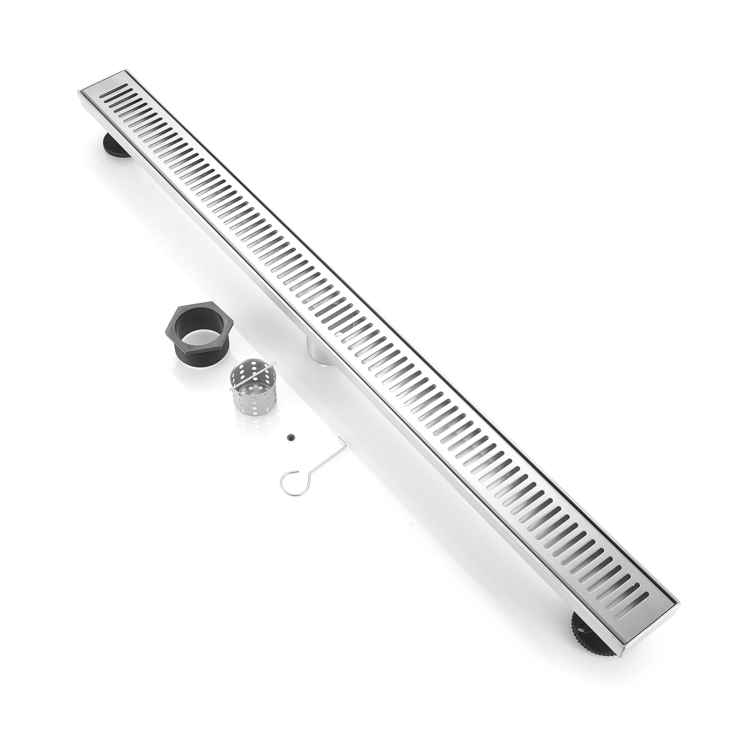 BOANN 36" Nickel Stainless Steel Rectangular Linear Shower Drain