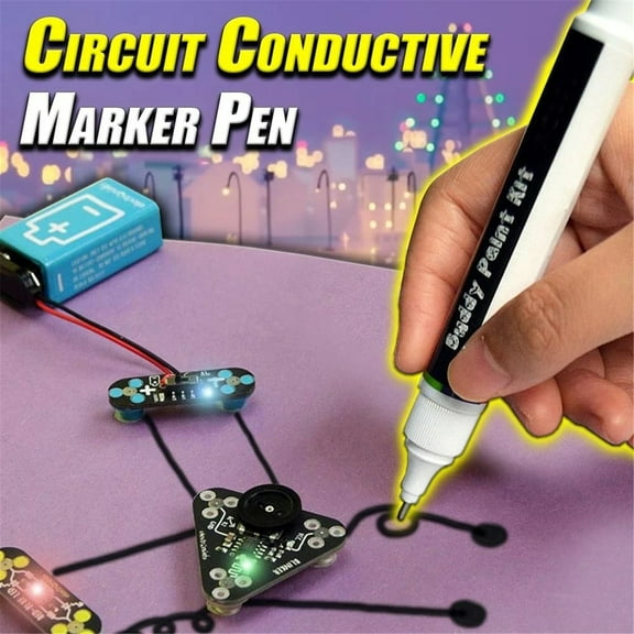BOAPAI Circuit Conductive Marker Pen with Fast Drying Copper Ink for Electronics Repair and PCB Board Fixing Ideal for DIY Projects and Professional Use