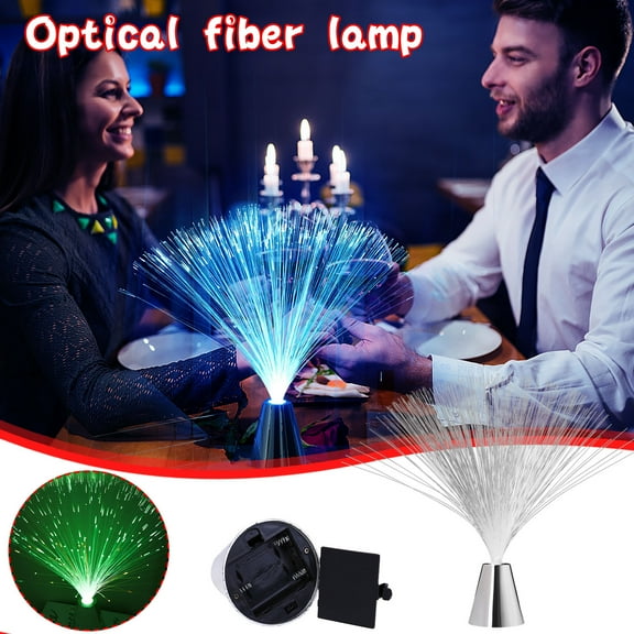 BOAPAI Portable LED Fiber Optic Flower Light Lantern with Automatic Color Changing Effects for Indoor Outdoor Festival Party Wedding Decoration
