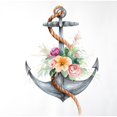thumbnail image 1 of BOAT ANCHOR WITH FLOWERS Poster Print by Atelier B Art Studio, 1 of 1