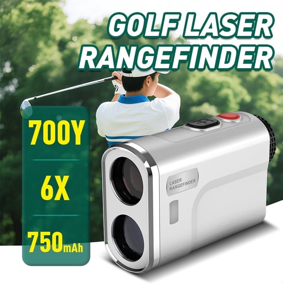 BOAYAL Golf Rangefinder 700 Yards Slope Compensation Slope Switch 6X Magnification Type-C Rechargeable Laser Range Finder for Golf Hunting