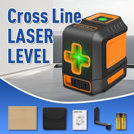 BOAYAL Laser Level 100ft/30m, Green Cross Line, Self-Leveling, with 2 AA Battery Magnetic Bracket IP54 for Picture Hanging Tile Home DIY Construction