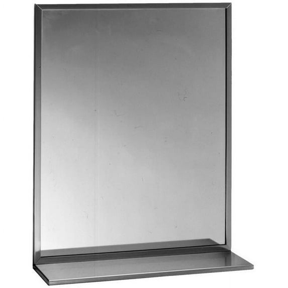 BOB 1661824 18 x 24 in. Series Channel-Framed Mirror & Shelf Combination