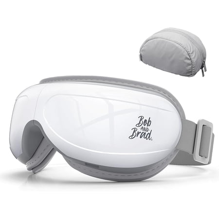 BOB AND BRAD Eye Massager with Heated Compression & Bluetooth Music for Eyes Relax Rejuvenate(White)