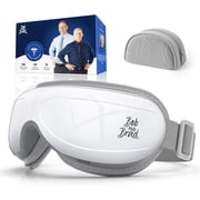 BOB AND BRAD Eye Massager with Heated Compression & Bluetooth Music for Eyes Relax Rejuvenate(White)