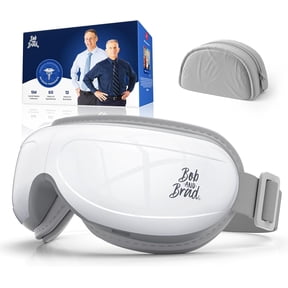 BOB AND BRAD Eye Massager with Heated Compression & Bluetooth Music for Eyes Relax Rejuvenate(White)