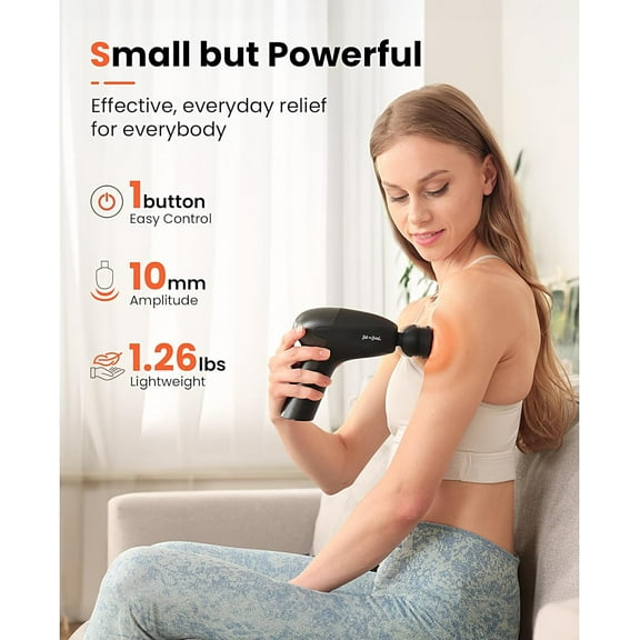 BOB AND BRAD UNI Mini Massage Gun, Deep Tissue Muscle Massager for Pain Relief, Handheld Electric Body Massager Sports Drill Portable Super Quiet Brushless