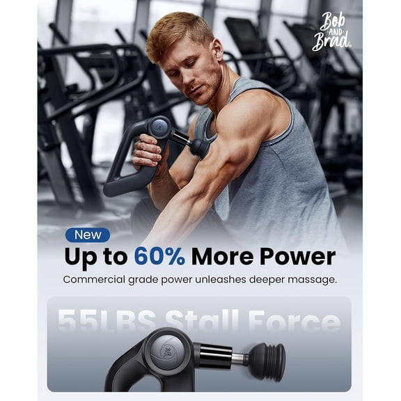 Bob and Brad D5 Pro Massage Gun Percussion Deep Tissue for Athletes Handheld Muscle Massager Pain Relief FSA and HSA Eligible