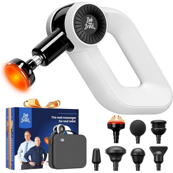 BOB AND BRAD D6 Pro Plus Massage Gun with Heat, Percussion Deep Tissue with 16mm Amplitude, Professional Muscle Massager Gun for Athletes, Quiet Electric Handheld Massager, Gifts FSA and HSA Eligible