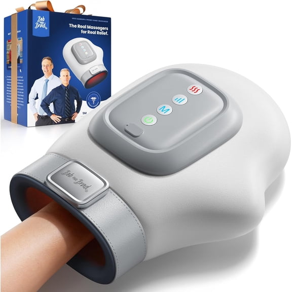 BOB AND BRAD Hand Massager with Heat and Compression, Individual Fingers,Cordless Portable HandSpa Prime Hand Massager for Arthritis Carpal Tunnel Pain Relief, 5 Intensities, Gifts