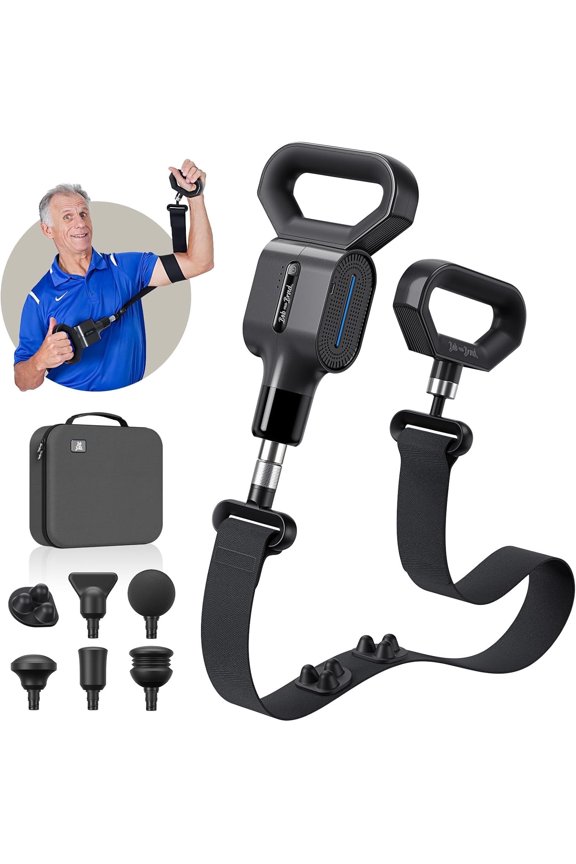 Massage Gun&Adjustable Massage Belt for Muscle Relaxtion,Pain Relief,Dual-Purpose Deep Tissue sWave 2-in-1 Massage Gun with Strapfor Athletes, Therapists &Everyone