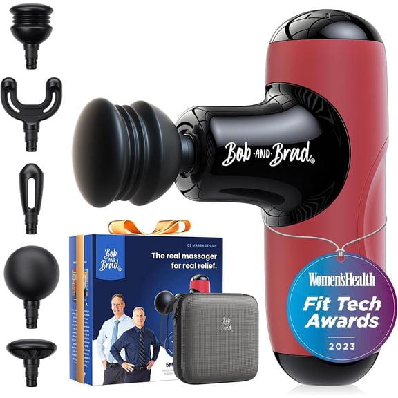Bob and Brad Q2 Mini Massage Gun, Portable Percussion Muscle Massager,Deep Tissue Muscle Relaxation ache comfort ,Ultra Small & Quiet Muscle Massage Gun with Carry Case