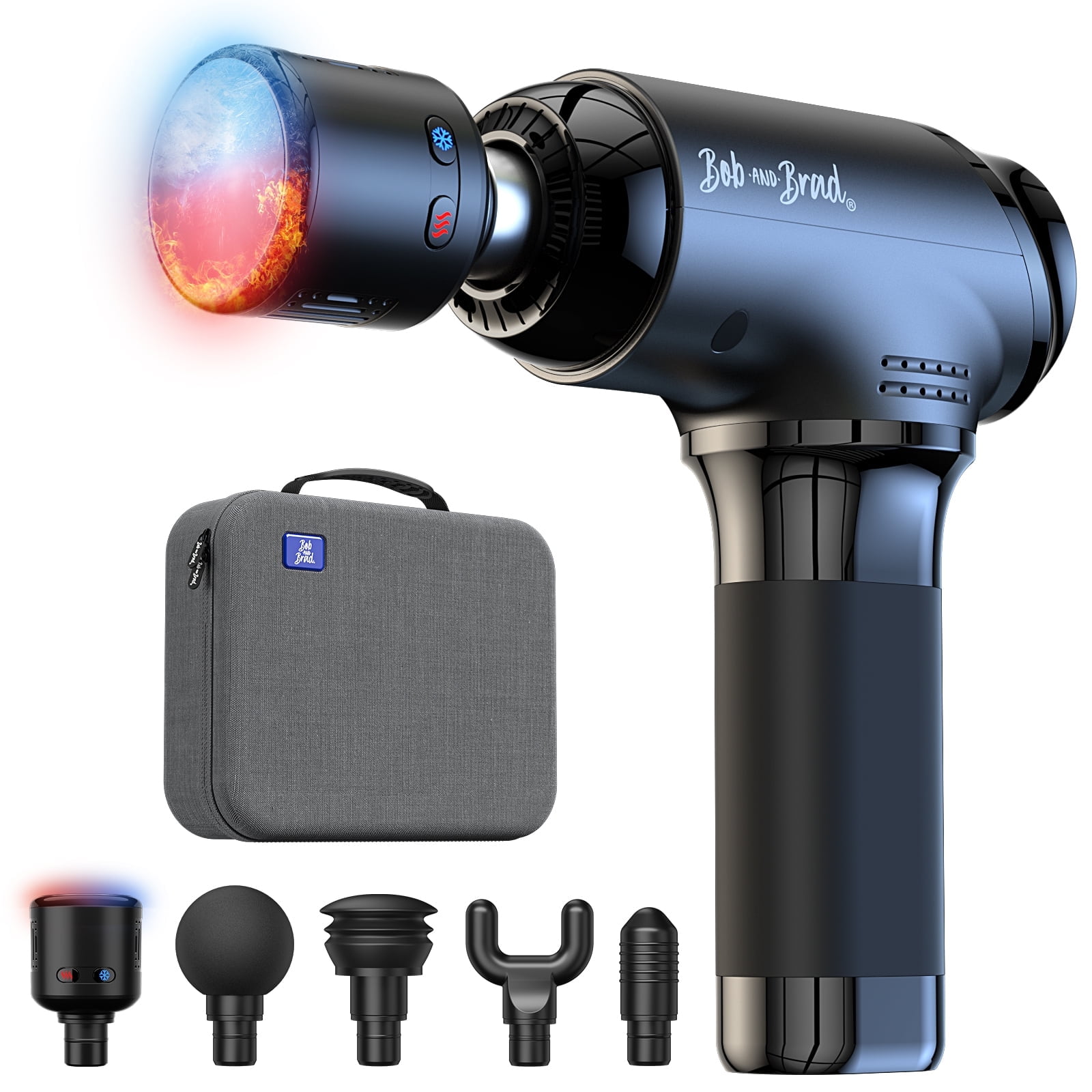BOB AND BRAD T2 Pro Massage Gun with Heat and Cold, Deep Tissue Percussion Massager Gun, Muscle Massager, Electric Back Massagers for Professional Athletes Home Gym