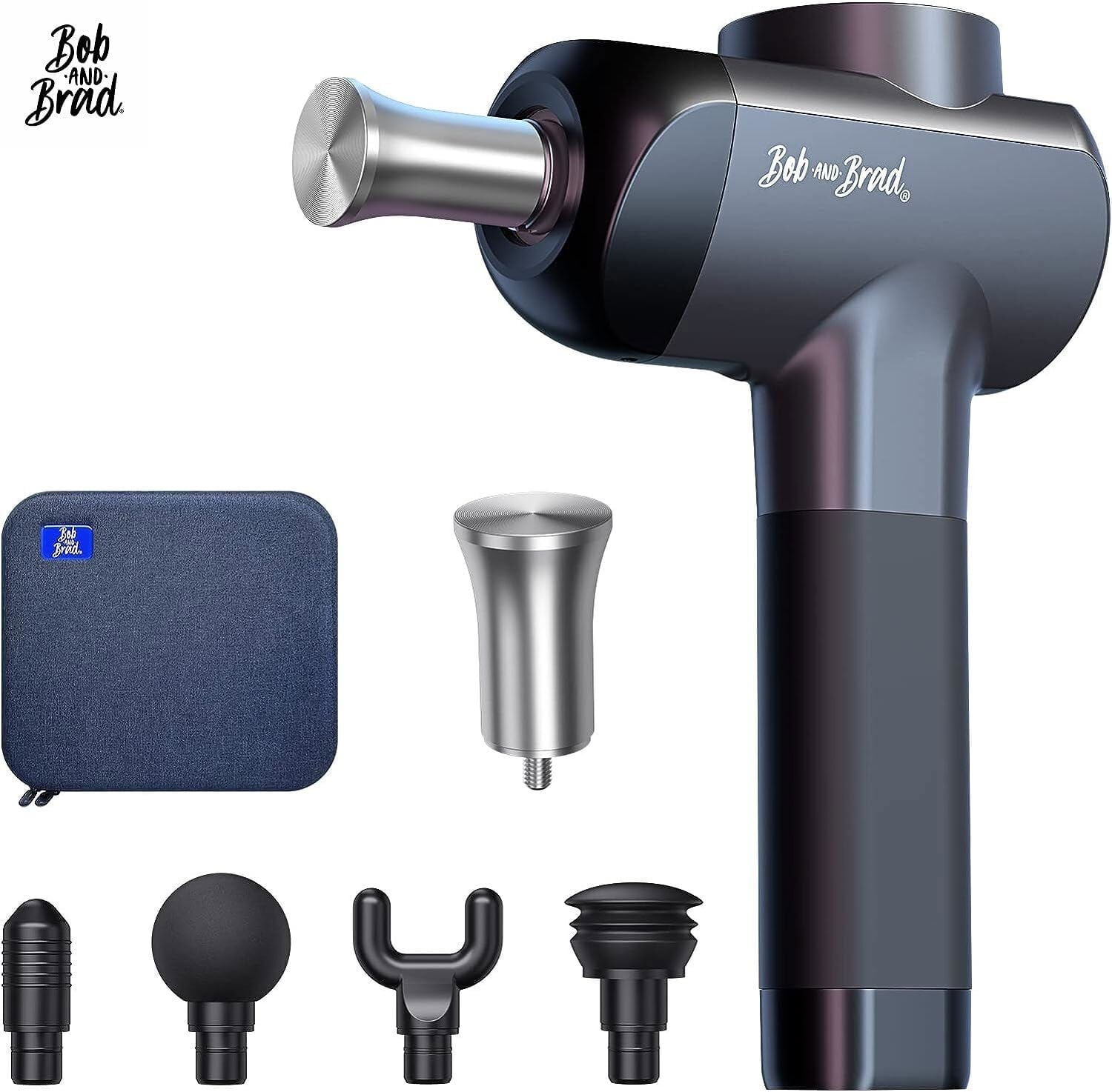 BOB AND BRAD X6 Pro Massage Gun Deep Tissue Percussion with Metal Head, Professional Muscle Massage Gun for Athletes, Pain Relief, Christmas Gift for Men and Women, FSA HSA Eligible(without box)