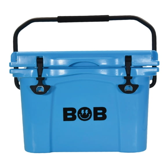 BOB THE COOLER CO 25QT "The Wingman" Leak-Proof Hard Cooler with Heavy Duty Handle & Built In Lid Latching Bottle Openers - Fits 30 12oz Cans for the Beach, Camping, Tailgating, Sports, & More