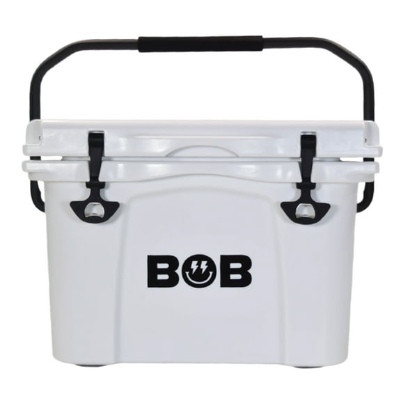 BOB THE COOLER CO 25QT "The Wingman" Leak-Proof Hard Cooler with Heavy Duty Handle & Built In Lid Latching Bottle Openers - Fits 30 12oz Cans for the Beach, Camping, Tailgating, Sports, & More