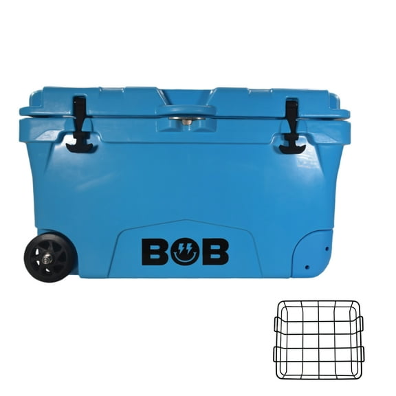 BOB THE COOLER CO 75QT "The BFF" Leak-Proof Hard Cooler with Heavy Duty Handle & Built In Lid Latching Bottle Openers - Fits 117 12oz Cans for the Beach, Camping, Tailgating, Sports, & More