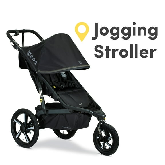 BOB Gear Alterrain Pro Jogging Stroller, All-Weather, SmoothShox Suspension, Black